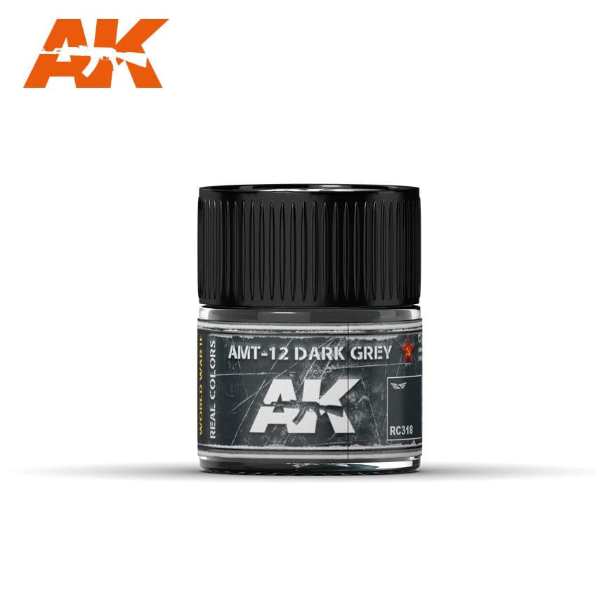 AK Interactive Real Colors: AMT-12 Dark Grey - 10ml RC318